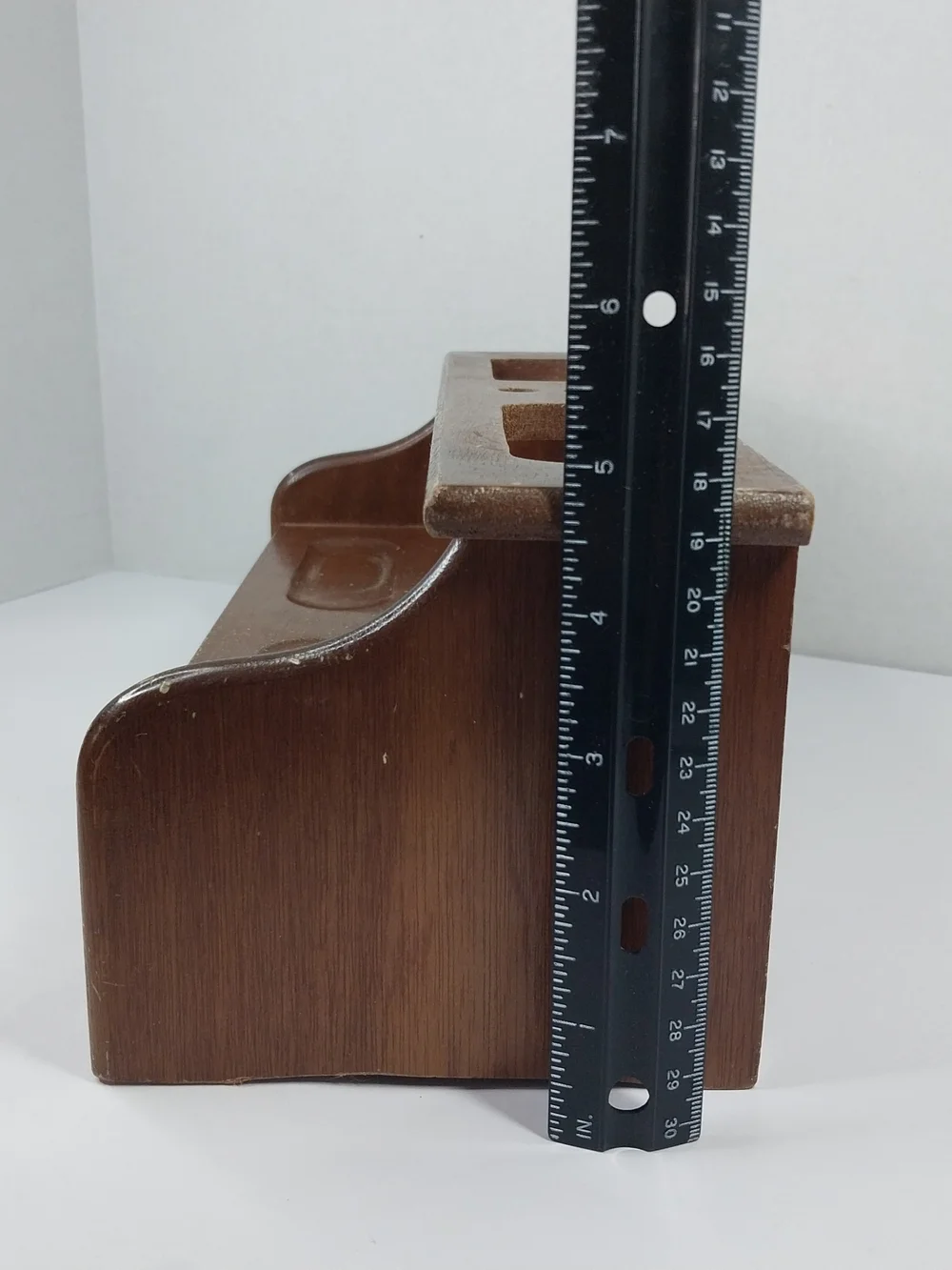 Wood Desk Secretary Pull Out Drawer Pen & Envelope Slots Organizer 10.5x5.5x5”